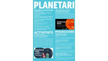Planetario Martes-Miercoles Julio y Agosto
